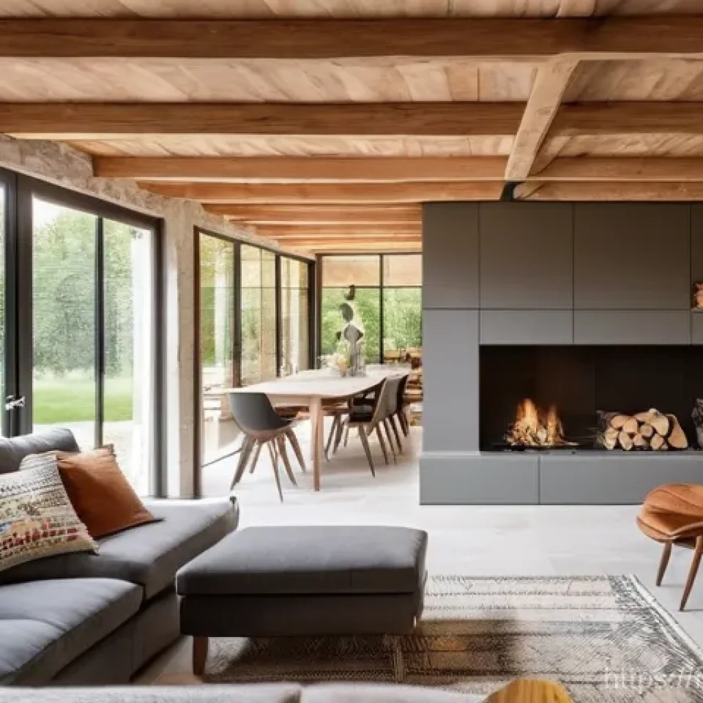 환경 관련 정부 지원 사업 활용 - **Home Energy Renovation in Rural France:** A warm, inviting interior of a renovated French countrys...